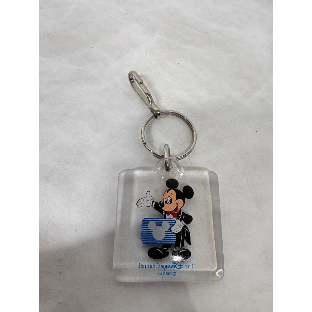 Vintage‎ Disney Channel Mickey Mouse Tuxedo Acrylic Keychain Hong Kong Retro 90s